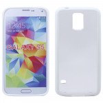 Wholesale Samsung Galaxy S5 SM-G900 Gummy Hybrid Case (White Clear)